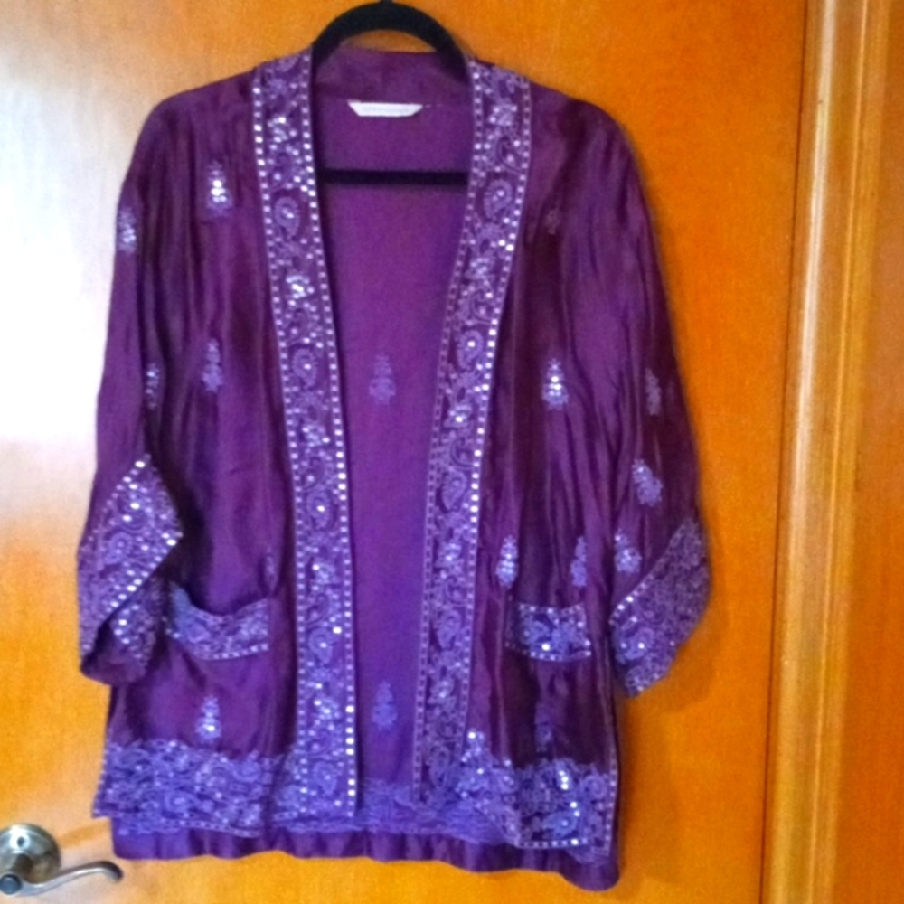 Soft Surroundings, jacket, purple, medium